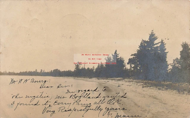 MI, Roscommon, Michigan, RPPC, Beach Scene, Photo