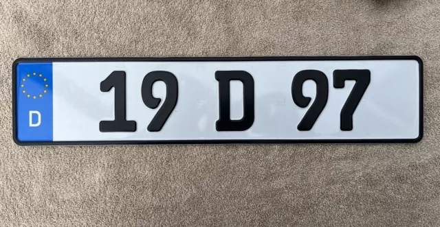 European REFLECTIVE License Plate Tag Reproduction