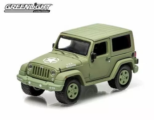 Light Green 2014 Jeep Wrangler Us Army Greenlight 1:64 Scale Diecast Model 2