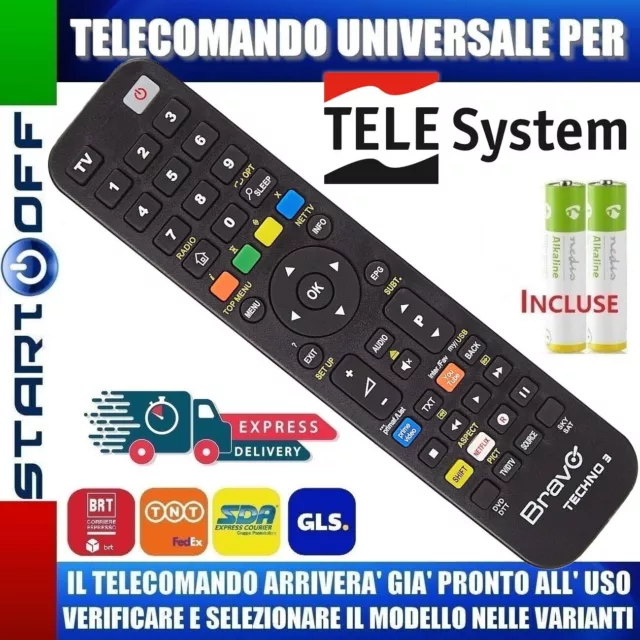 Telecomando Universale Telesystem Clicca Sul Tuo Modello Lo Riceverai Gia Pronto