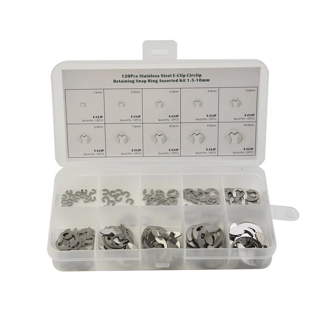 Pinces Fixation Rondelles 1.5-10 (MM) à Pression Anneau Lot Attaches Hardware