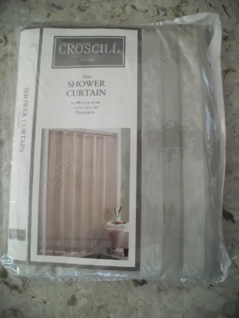 Croscill Willow Brook Stripe Shower Curtain - NEW IN PACKAGE