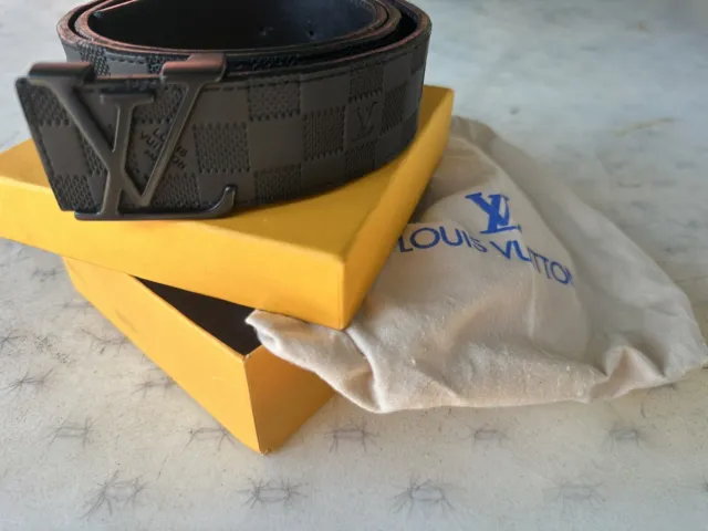 Shop Louis Vuitton Lv initials 40mm matte black belt (M0449Q, M0449V) by  design◇base
