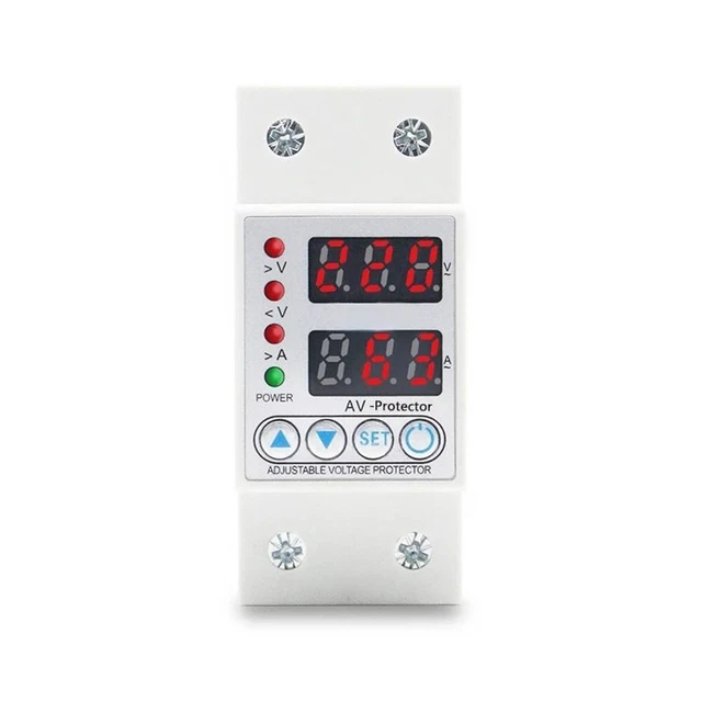 Relais double affichage pour protection courant tension réglable gris + blanc 4