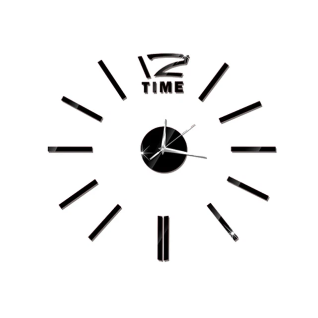 Pegatina de pared de espejo reloj de pared decoración relojes para hombres relojes de pared
