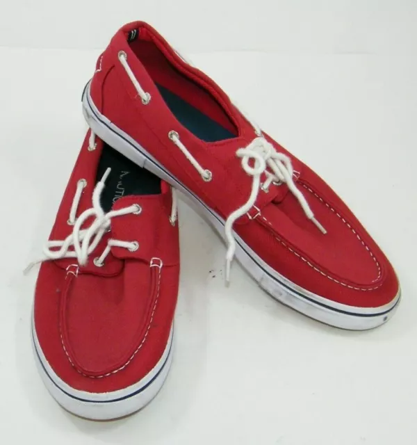 Nautica Boat Shoes Mens 13 Red Loafers Slip On