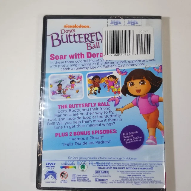 DORA THE EXPLORER: Dora's Butterfly Ball Nickelodeon 2012 DVD Brand New ...