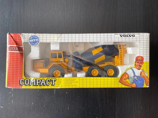 Miniature JOAL 1/50 – Camion Toupie Béton Volvo A35C – Jaune – Neuf En Boîte