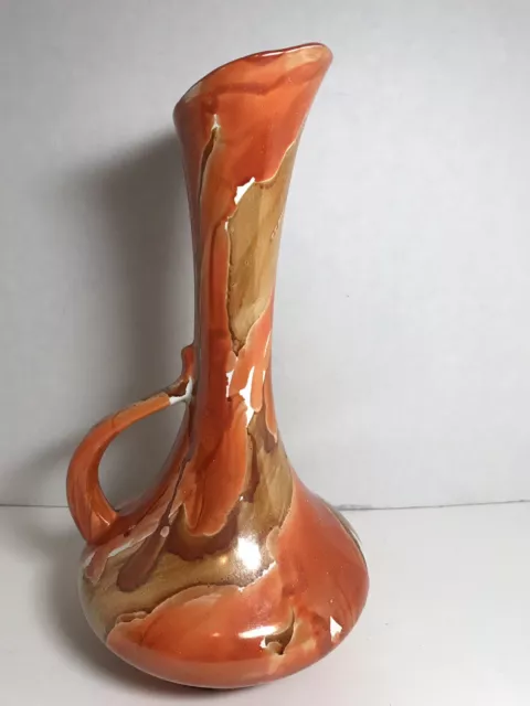 Royal Haeger Handled Vase Pitcher Ewer One Of A Kind Mid Century Modern Look 13”