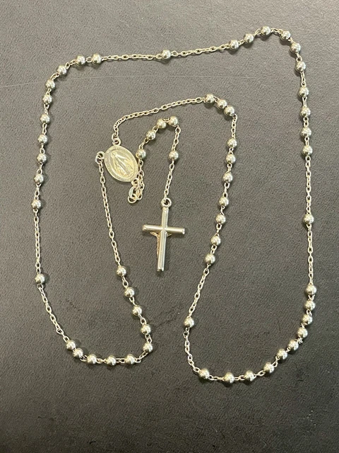 14k Yellow Gold Rosary Necklace 24" inch Necklace (R19) 14k Yellow Gold Rosary Necklace 24" inch Necklace (R19)