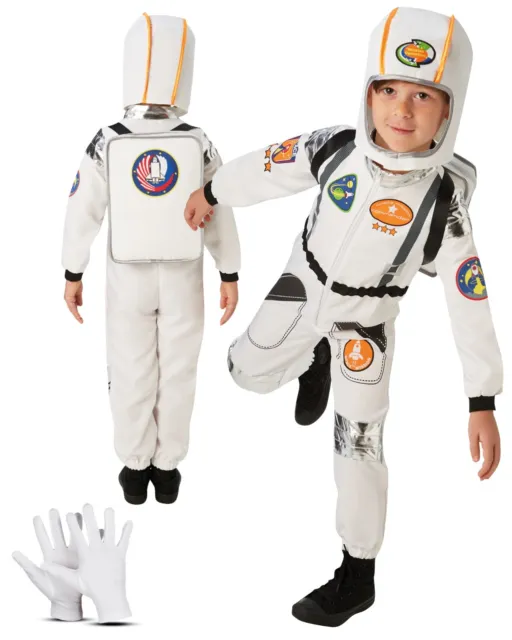 Childs Space Patrol Astronaut NASA Spaceman Fancy Dress Costume Kids Outfit