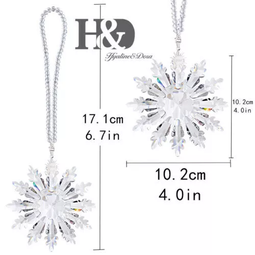 Crystal Clear Large Snowflake Holiday Ornament Christmas Tree Decor Edition 2020