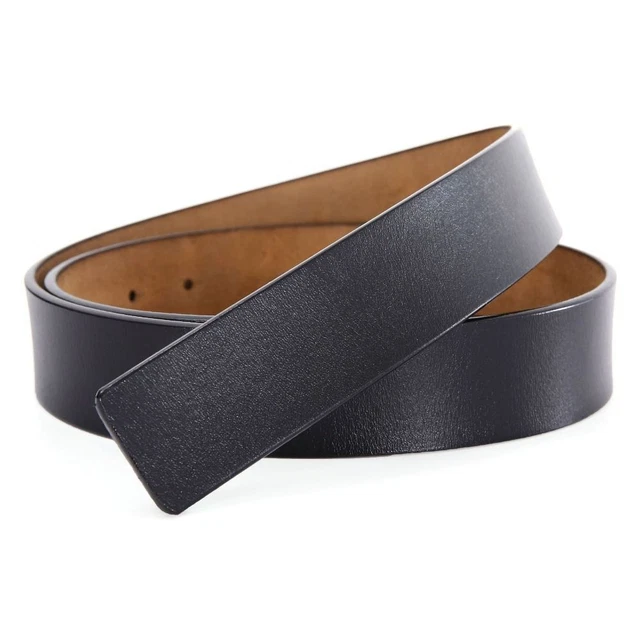 CLASSIC WAISTBAND 3.3CM/3.7CM with Hole Genuine Leather Belt No Buckle