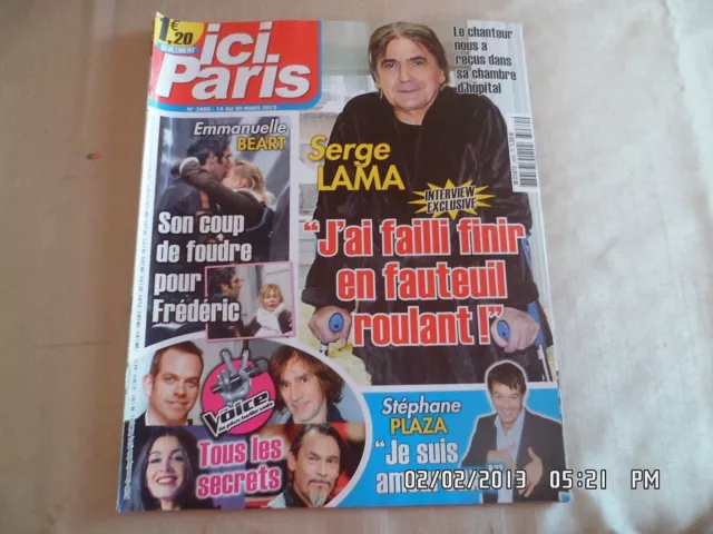 Ici Paris N°3480 14 Mars 2012 Serge Lama Emmanuelle Beart The Voice D64