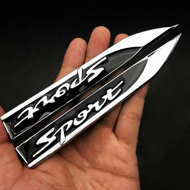 2x Anker Embleme Chrom Metall - Auto Aufkleber Für Kühlergrill & Heck (Schwarz)