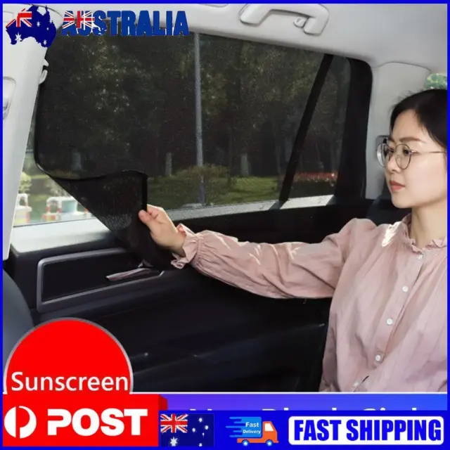 Magnetic Front+Rear Car Side Window Sun Shade UV Protection Mesh Curtain Screen