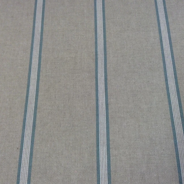 Stamford Stripe French Linen Duckegg 140cm/54" Curtain/Craft Fabric