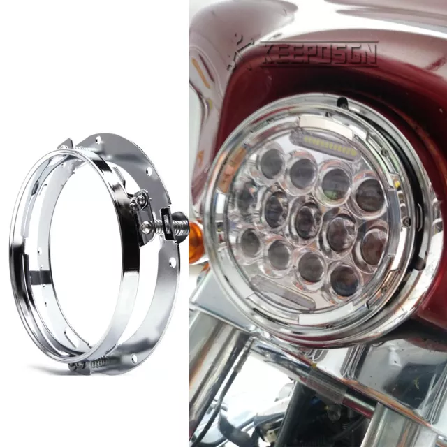 Staffa taglio anello fari rotondi 7" per Harley Street Glide Softail Touring FLD