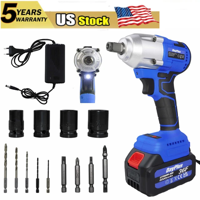 BRUSHLESS CORDLESS IMPACT Wrench High Torque Car Tire Lug Nut Removal