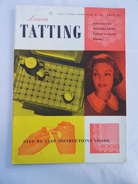 Abrigos de aguja originales de colección con diseños de patrones de tatuaje década de 1950 folleto de encaje años 50