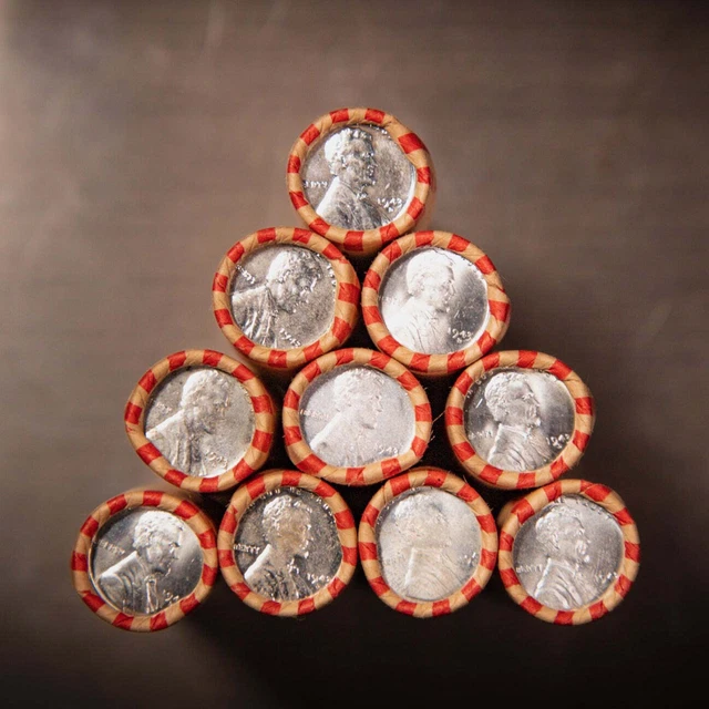1943 (P/D/S) Lincoln Steel Cent 50-Coin Roll (Avg Circ)