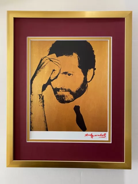 Andy Warhol + Rare 1984 Signed + Gianni Versace + Print Matted  11X14 List $549=