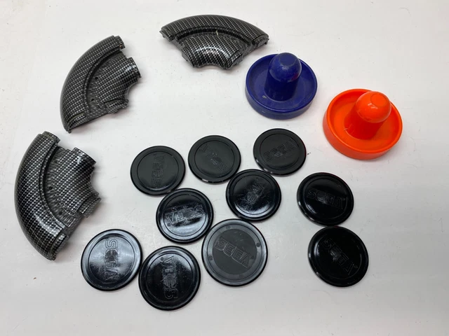 Sega Sonic Air Hockey Arcade Parts: Mallet, Pucks, Corner Bumpers