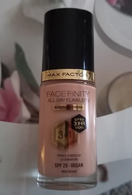 MAX FACTOR Foundation Facefinity All Day Flawless 3in1 Make-up 55 Beige LSF 20
