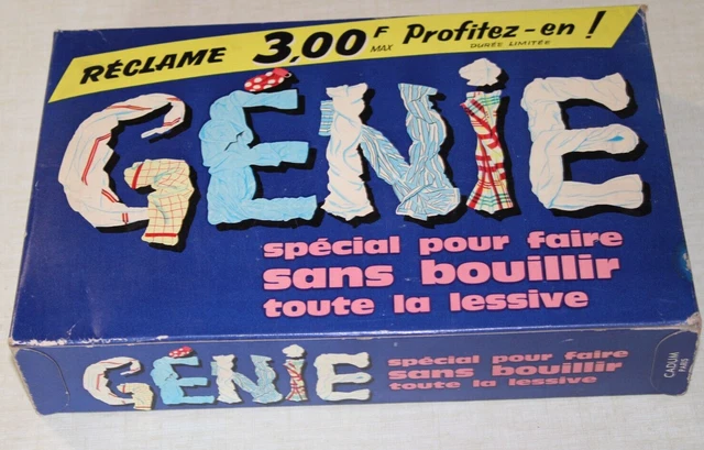 ANCIEN PAQUET DE lessive Génie des années 60, 930 g EUR 15,00 - PicClick FR