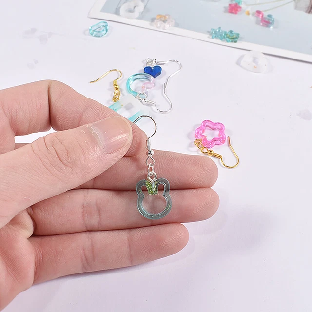 DIY Epoxy Resin Mold Moon Star Cat Rabbit Head Notes Earrings Pendants Quicksand