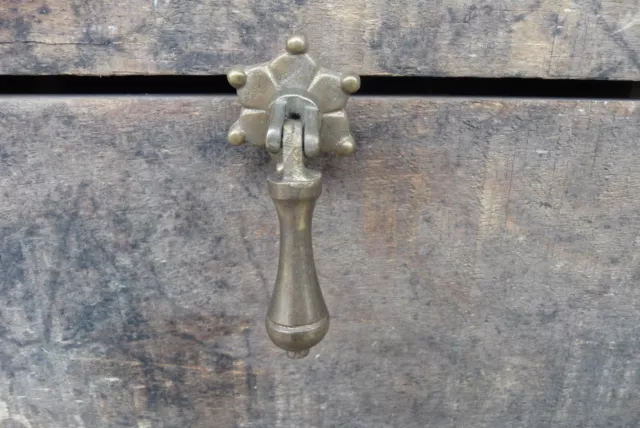 Antique Brass Tear Drop Drawer Pull Knob Vintage Inspired  Dresser Cabinet Decor