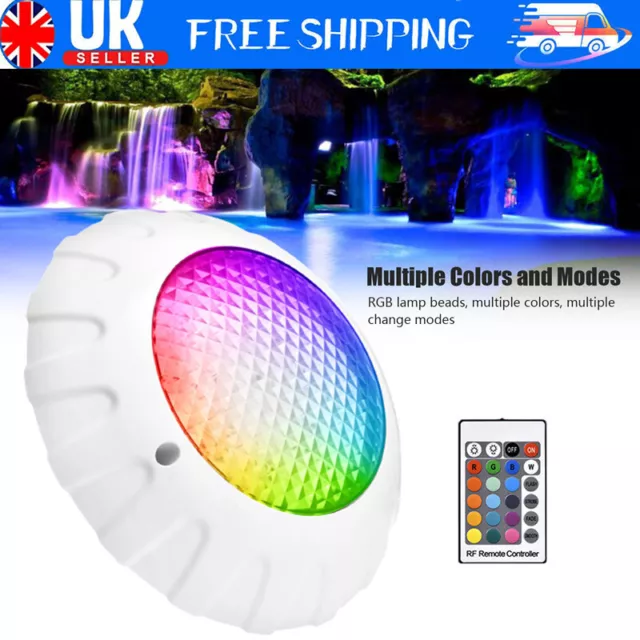 Swimming Pool Light 12/38V RGB LED Underwater Lights IP68 Waterproof SPA Lamp UK