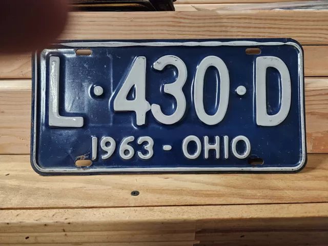 1963 Ohio License Plate