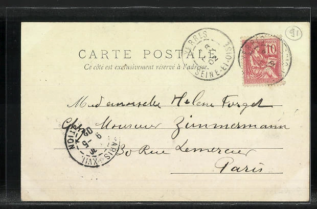 CPA Yerres, Place du Taillis, view from the street bei der l'Église 1902 2