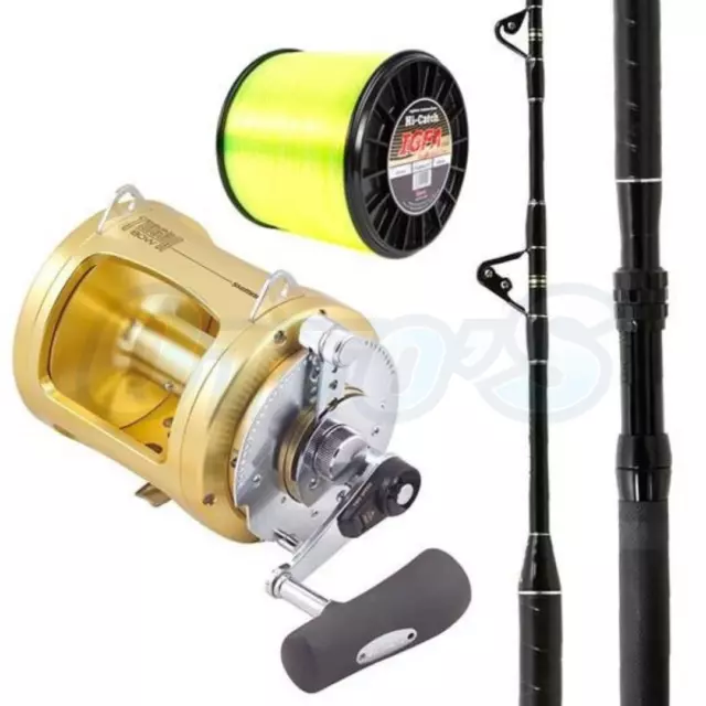 Shimano Tuna and Marlin Game Fishing 37kg Combo Tiagra with Tiagra Hyper Rod @ O