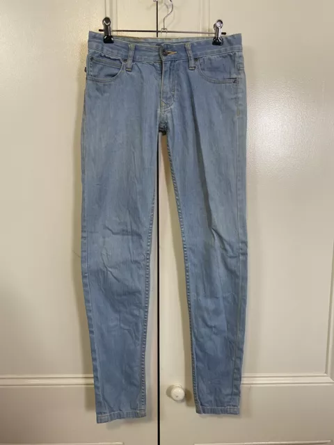 Rusty Ladies Size 8 Light Blue Denim Skinny Jeans In Excellent Condition