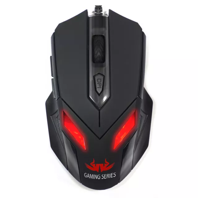 Sumvision Zark Wired Gaming Mouse USB 7 Colour LED Light 2400DPI Optical PC Mac