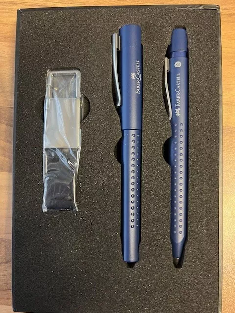 Faber Castell Grip Edition Set Füller M +Kugelschreiber  3teilig Blau