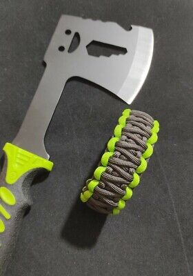 Kit  Coltello tascabile con torcia bracciale in Paracord King Cobra Edc Red 