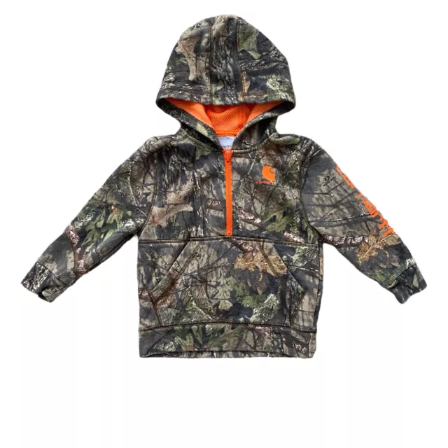 Carhartt Mossy Oak Country Camo 1/2 Zip Hoodie Sweatshirt Boys Size 24 Month