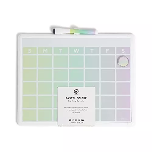 U Brands Contempo Ombre Monthly Calendar Dry Erase Board, 11” x 14”