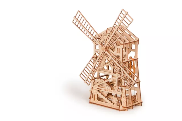 Wood Trick Medival Windmill Mechanical Wooden 3D Puzzle Model Assembly DIY Kit