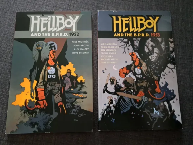 Hellboy and the BPRD 1952 & 1953 lot of 2 TPB (Dark Horse Comic) Mignola Arcudi