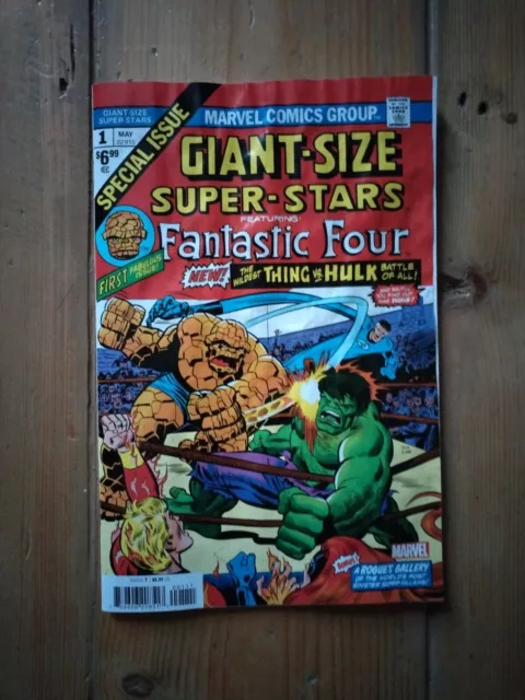 Giant-Size Super-Stars #1 Facsimile 2024 Fantastic Four Hulk water damaged cover