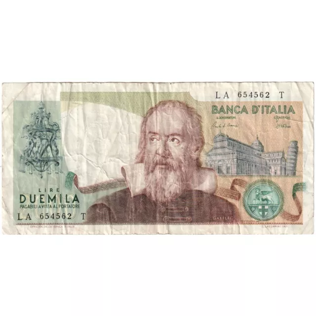[#196423] Billet, Italie, 2000 Lire, KM:103b, B