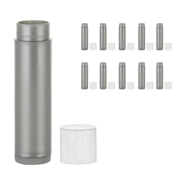 10 PC Empty Pintalabios Contenedor Bálsamo Labial Tubo Funda Tapas Tarros