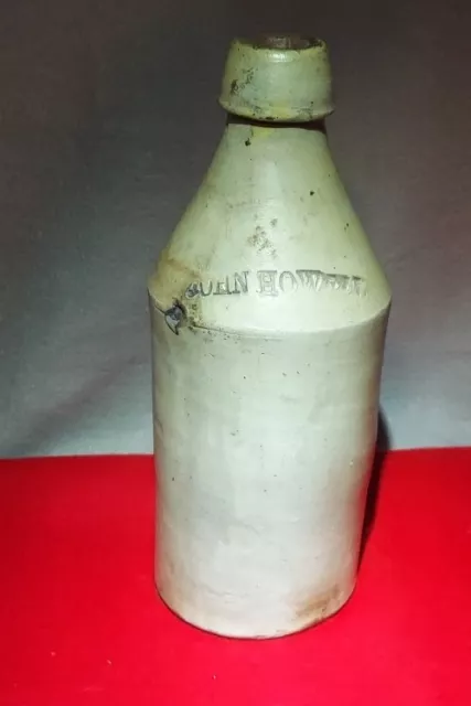 Antique John Howard Stoneware Weiss Style Beer Bottle Salt Glazed Mid-Late 1800s
