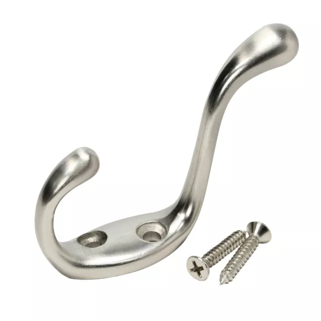 Rok Hardware Heavy Duty Coat Hook, 3-1/2", Brushed Nickel ROKCH101BN