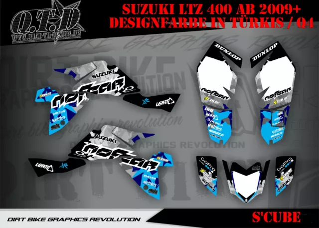 Scrub Dekor Kit Atv Suzuki Ltz 400 Ab 2009+ Graphic Kit S'cube B