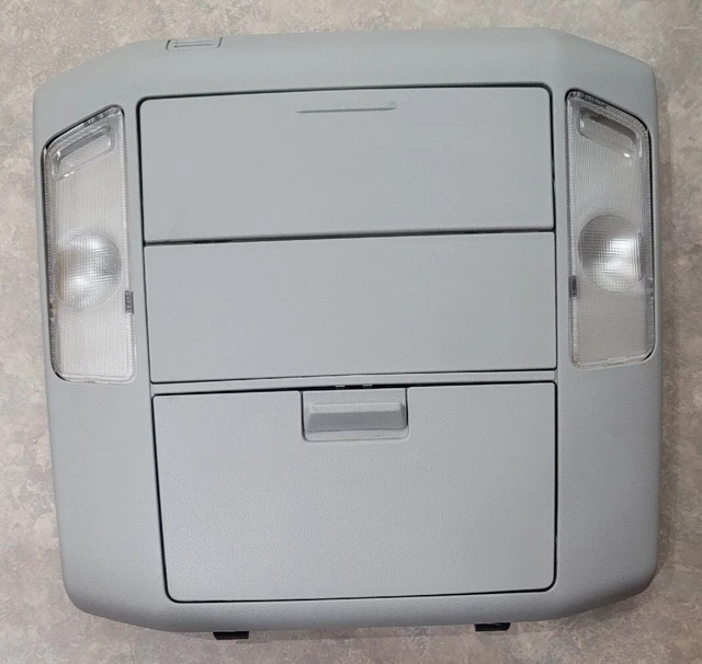 2010 2013 Tundra Overhead Roof Console Bluetooth Map Lights Storage Gray Oem